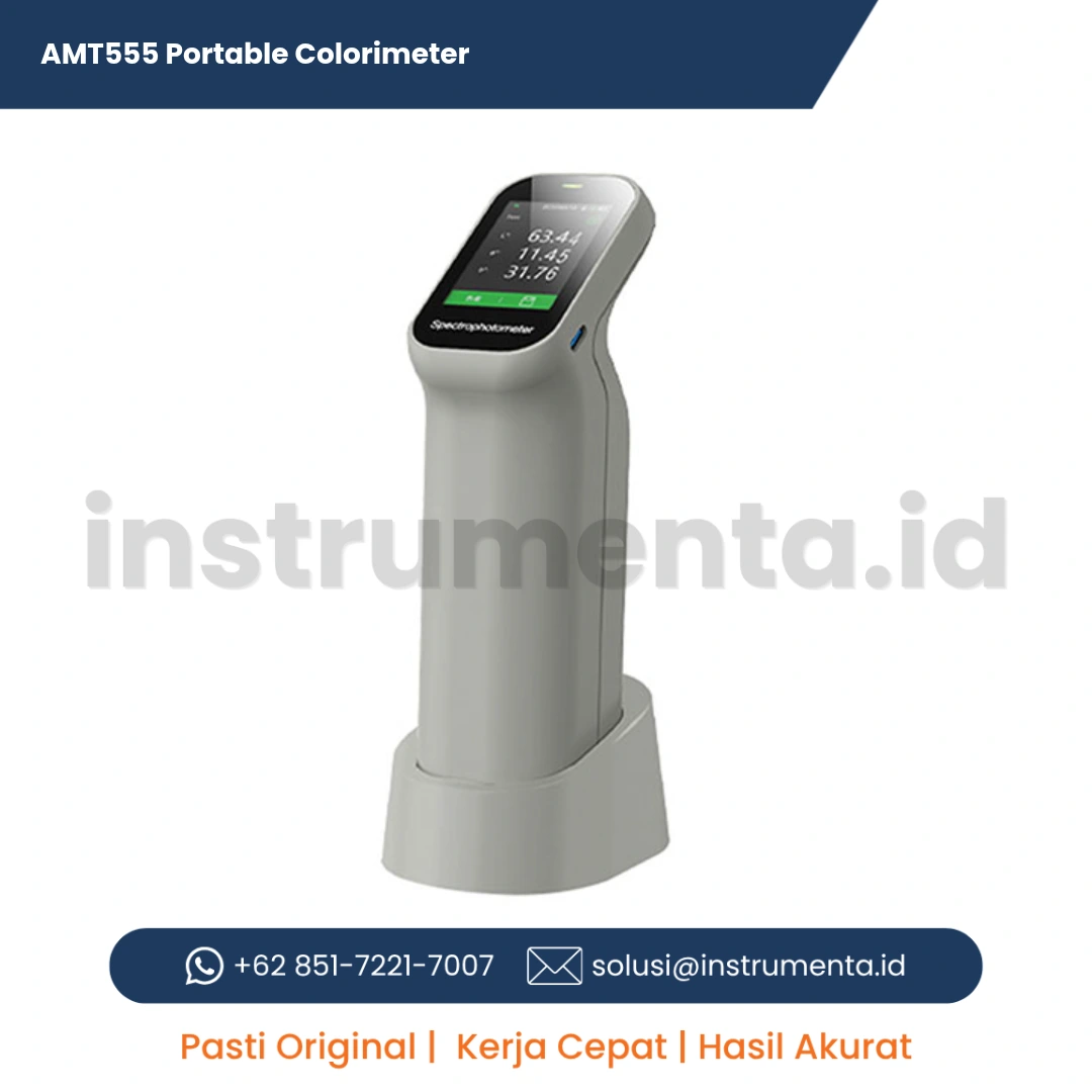 Official Supplier AMT555 Portable Colorimeter Alat Ukur Perbedaan Warna Digital Portabel Akurat